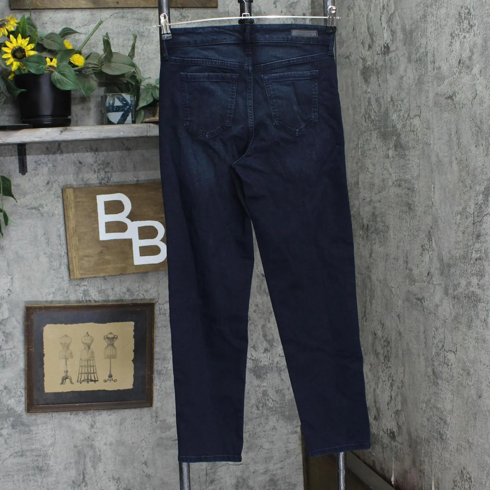 Social Standard by Sanctuary Womens Slim Straight Leg Jeans Blue 2