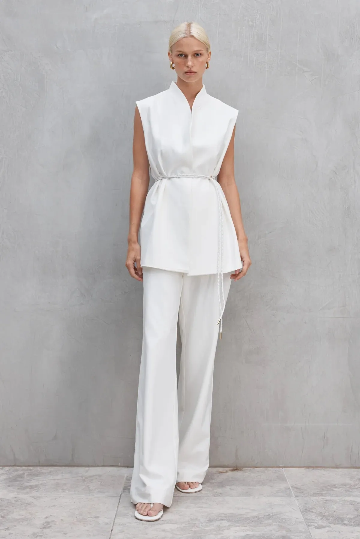 Sofia Irina - Vivien High Waisted Pants - White