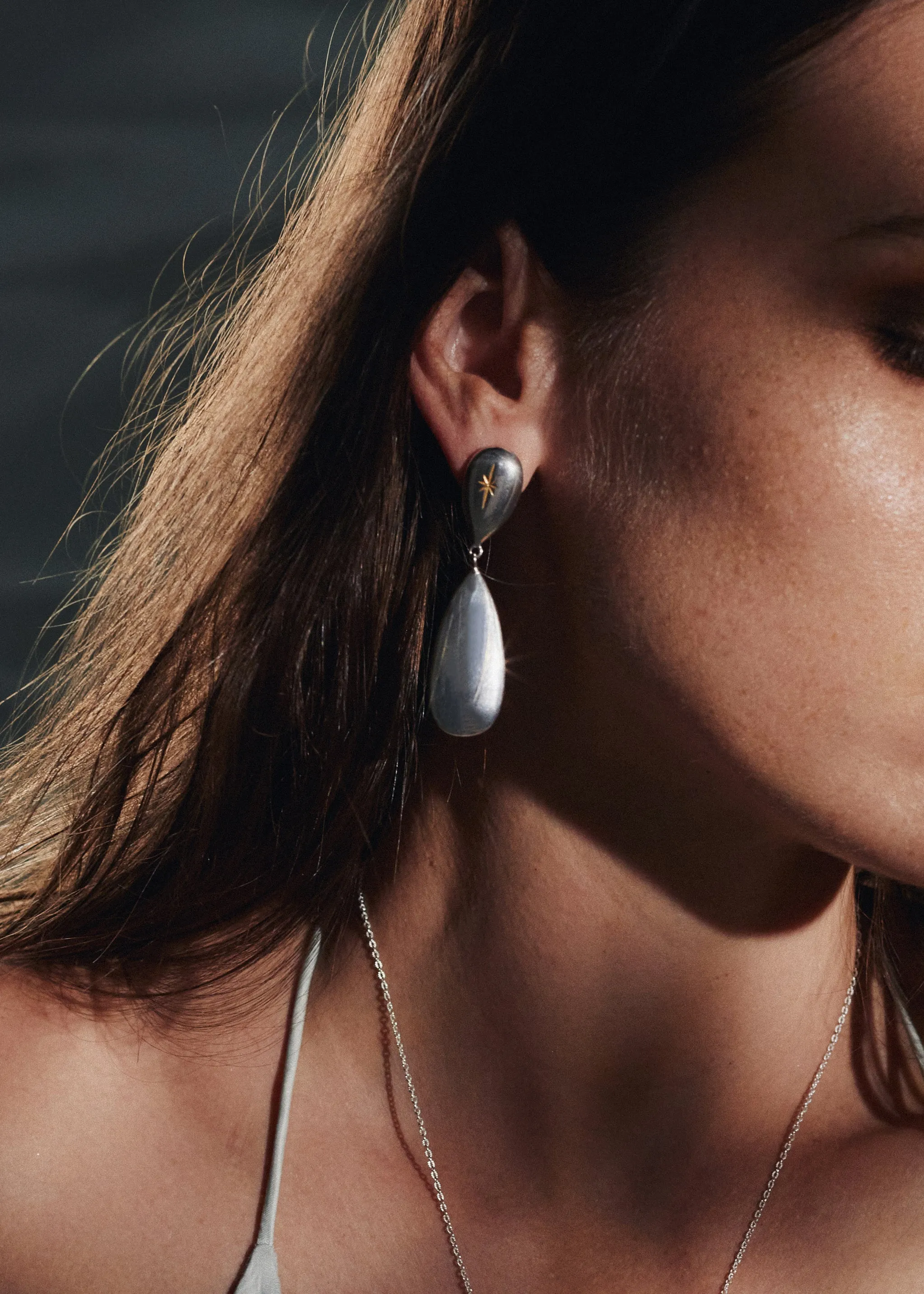 Solange Drop Earrings / silver