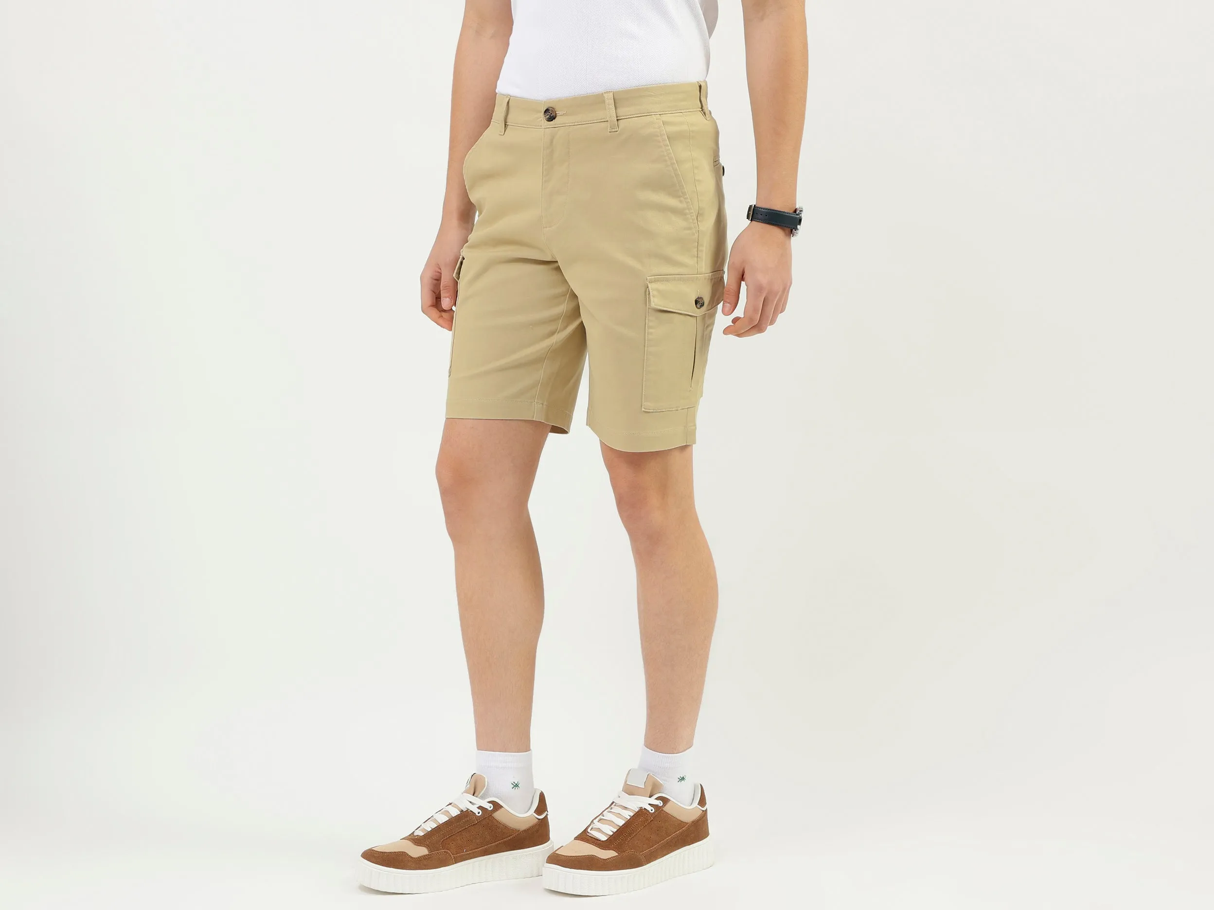 Solid Slim Fit Shorts
