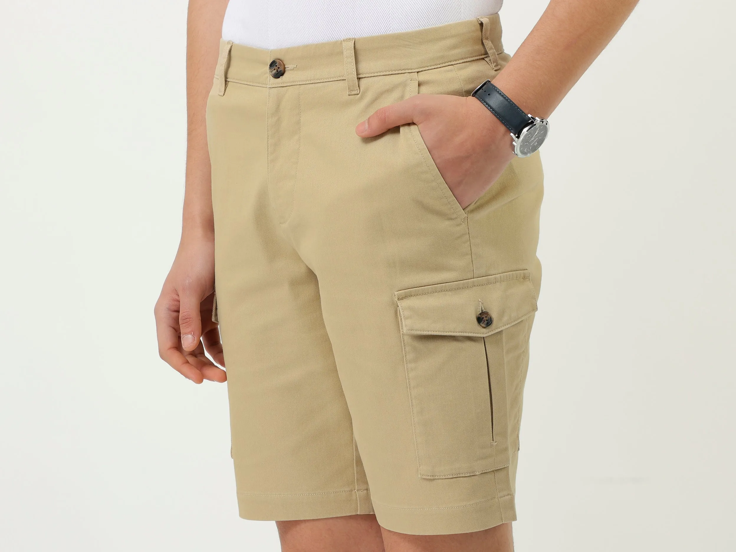 Solid Slim Fit Shorts