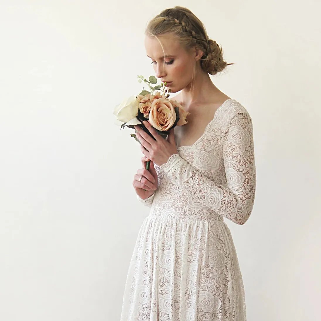 Square Neckline Dress #1259
