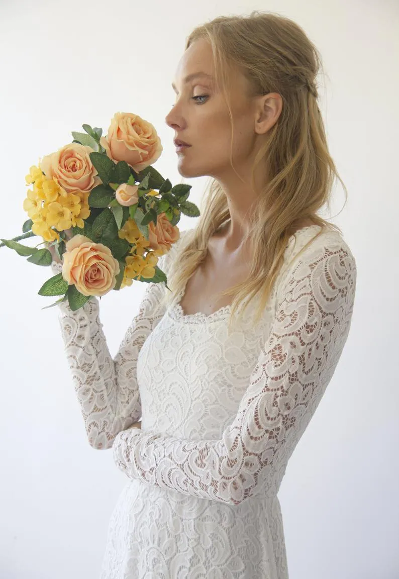 Square Neckline  Wedding Dress  #1282