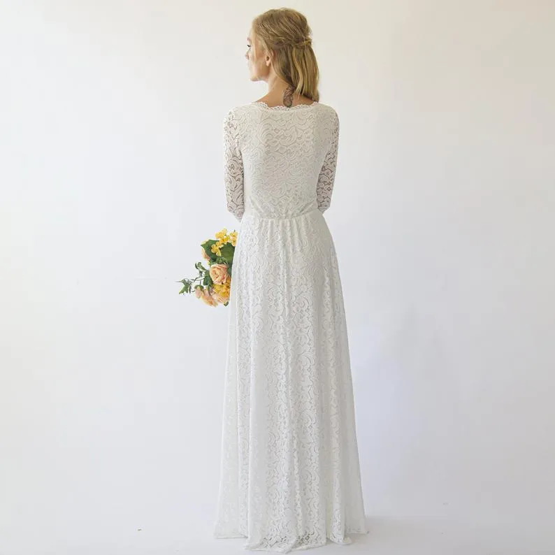 Square Neckline  Wedding Dress  #1282