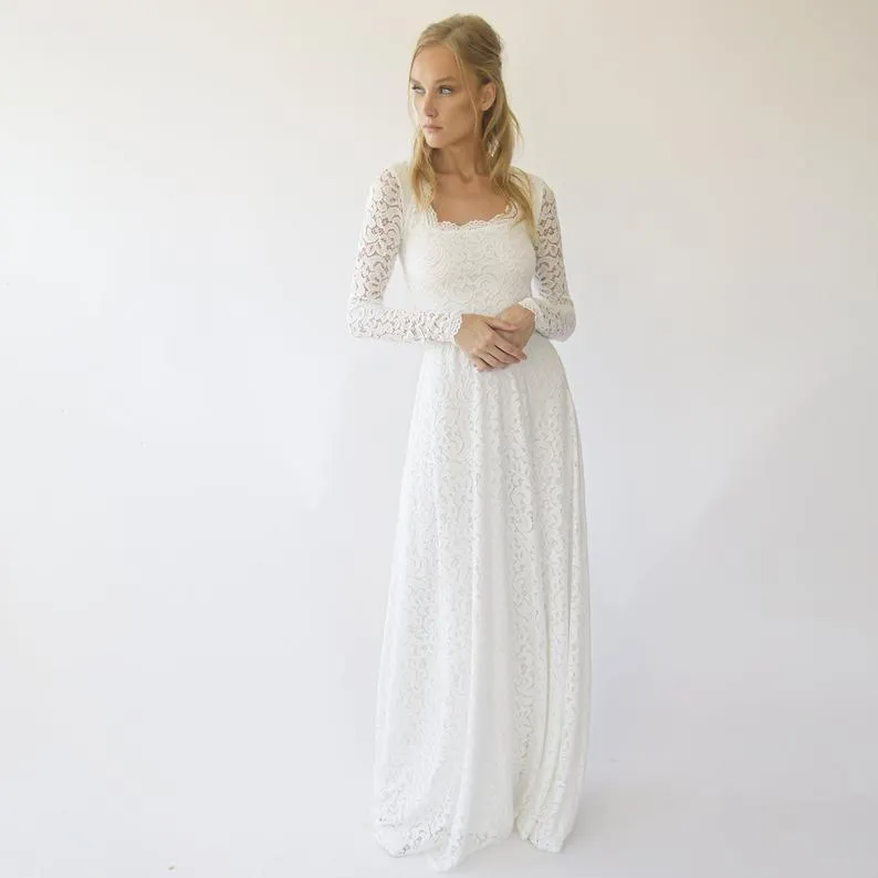 Square Neckline  Wedding Dress  #1282