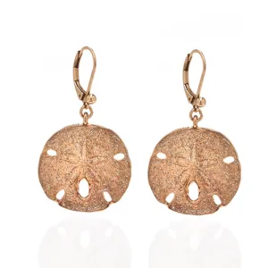 Stardust Rose Gold Large Sand Dollar Earrings