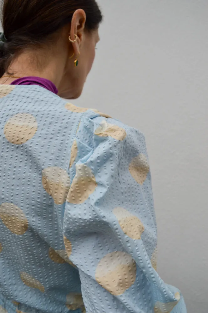 Stella Nova Big Dot Light Blue Blouse