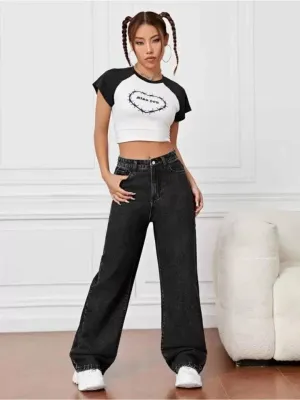 Stonewash Symphony Straight Leg Jeans