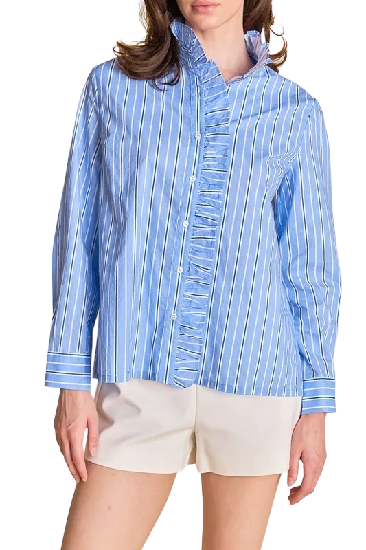Striped Ruffle Shirt