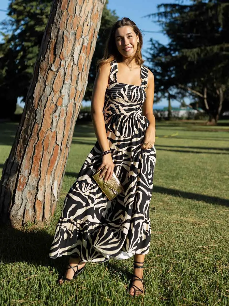 Stunncal Printed Halter Beach Resort Dress(3 Colors)