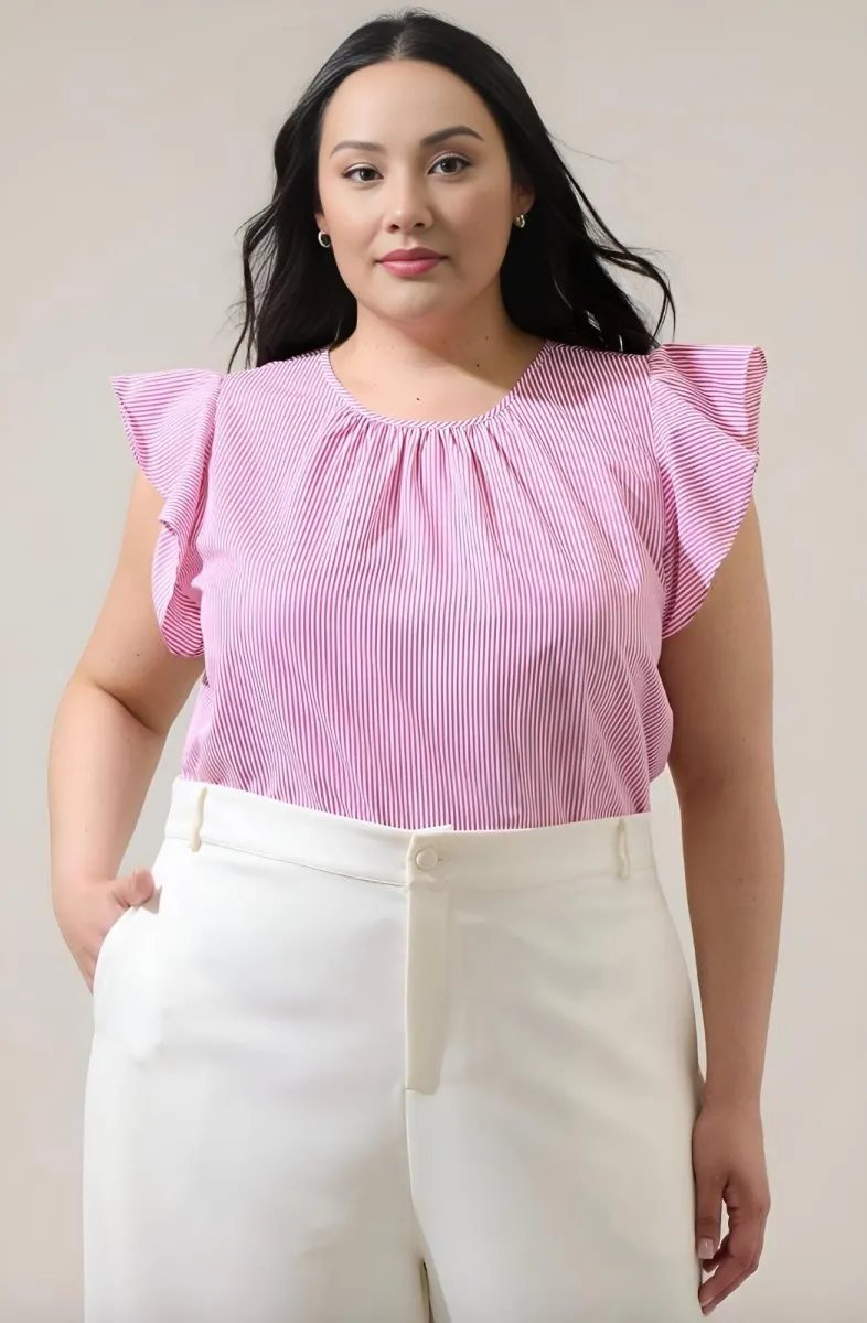 Sugarlips - Hermas Striped Ruffle Top (Final Sale)