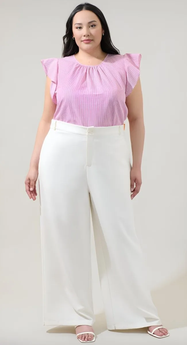 Sugarlips - Hermas Striped Ruffle Top (Final Sale)