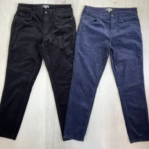 Suzanne Grae Jeans Womens Corduroy Pants Tapered Stretch Size 12 (2 Pairs)