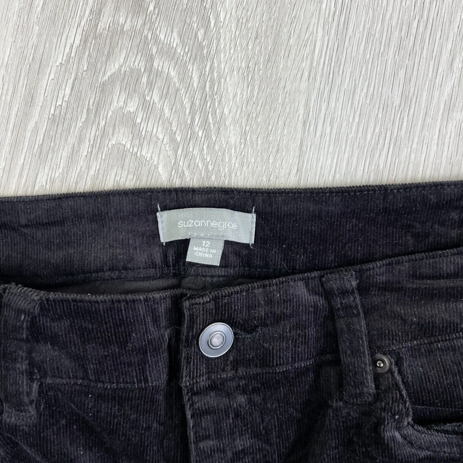 Suzanne Grae Jeans Womens Corduroy Pants Tapered Stretch Size 12 (2 Pairs)