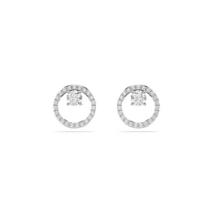 Swarovski Rhodium Constella Circle Earrings
