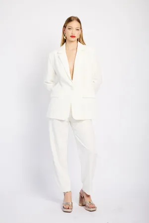 Tailored Tapered Leg Pants in Milk