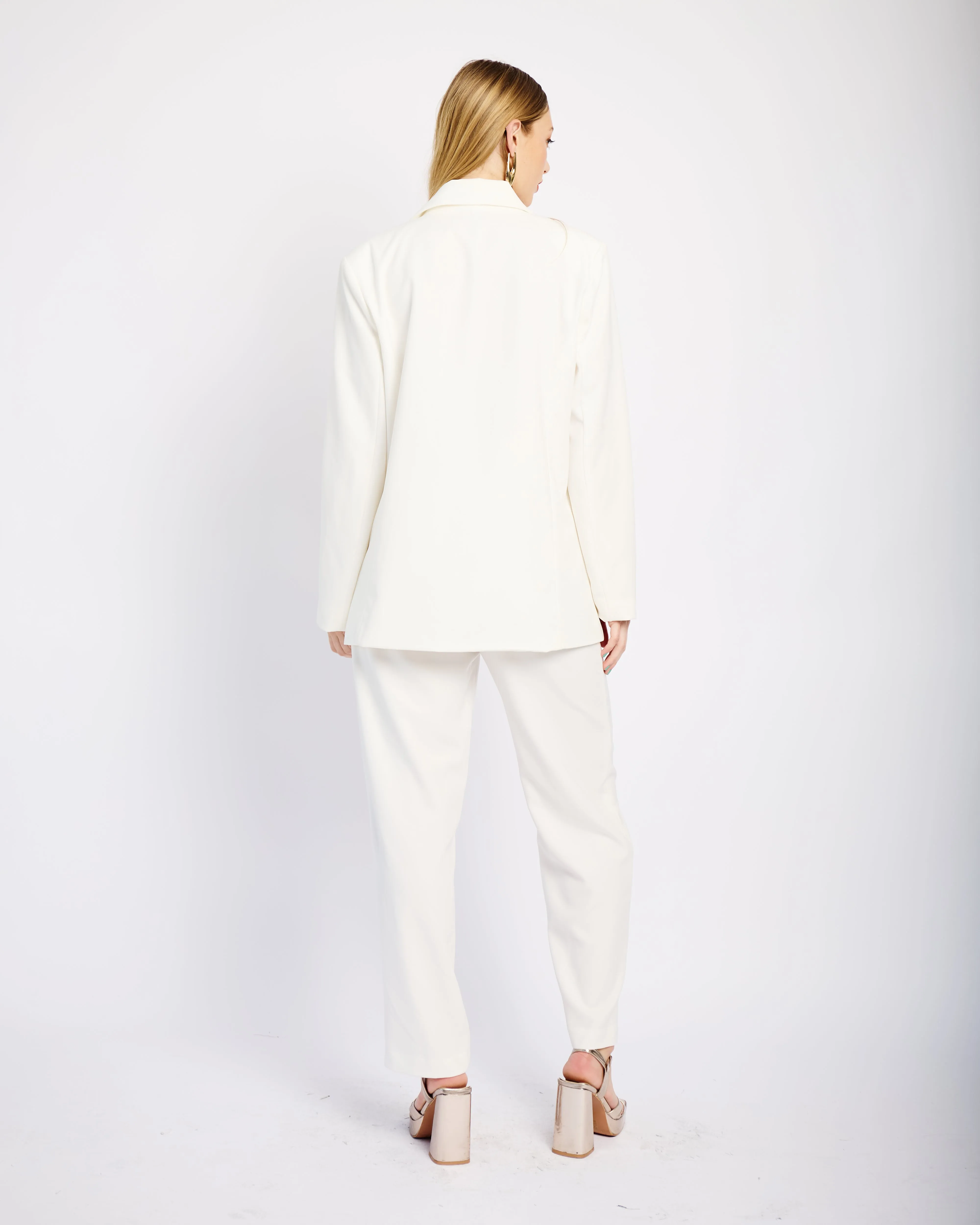 Tailored Tapered Leg Pants in Milk