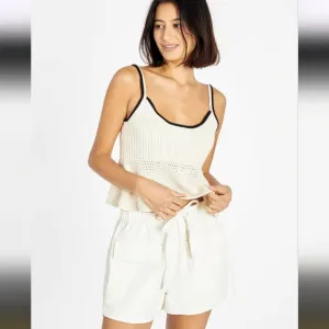Tanya Taylor Tate White Cargo Shorts Size M