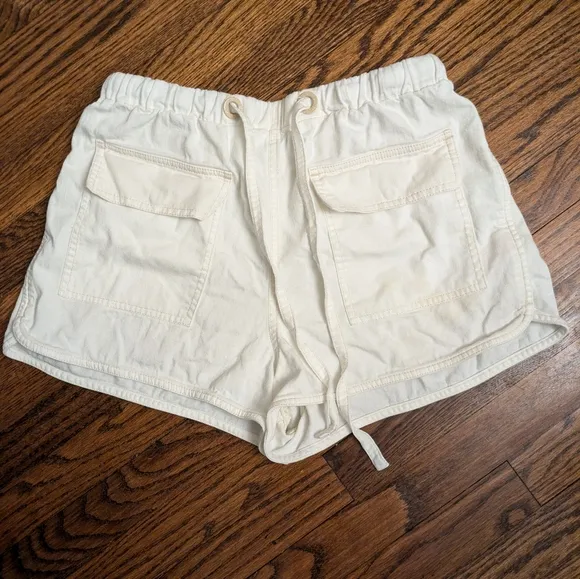 Tanya Taylor Tate White Cargo Shorts Size M