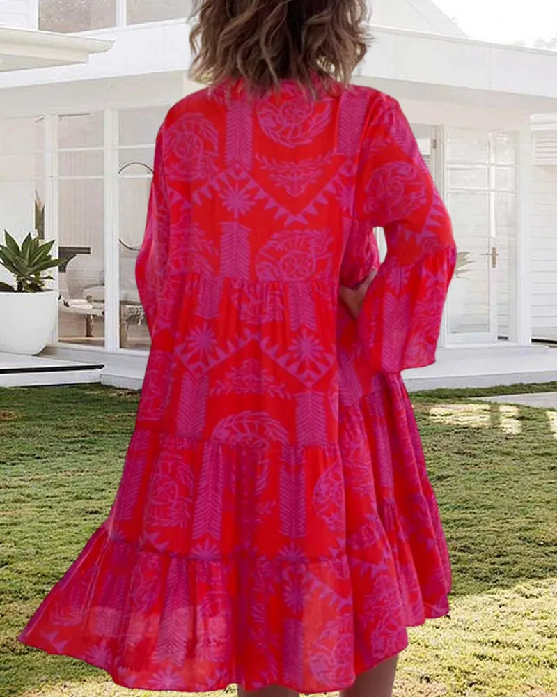 Teresa® | Sleeves And Geometric Boho Print