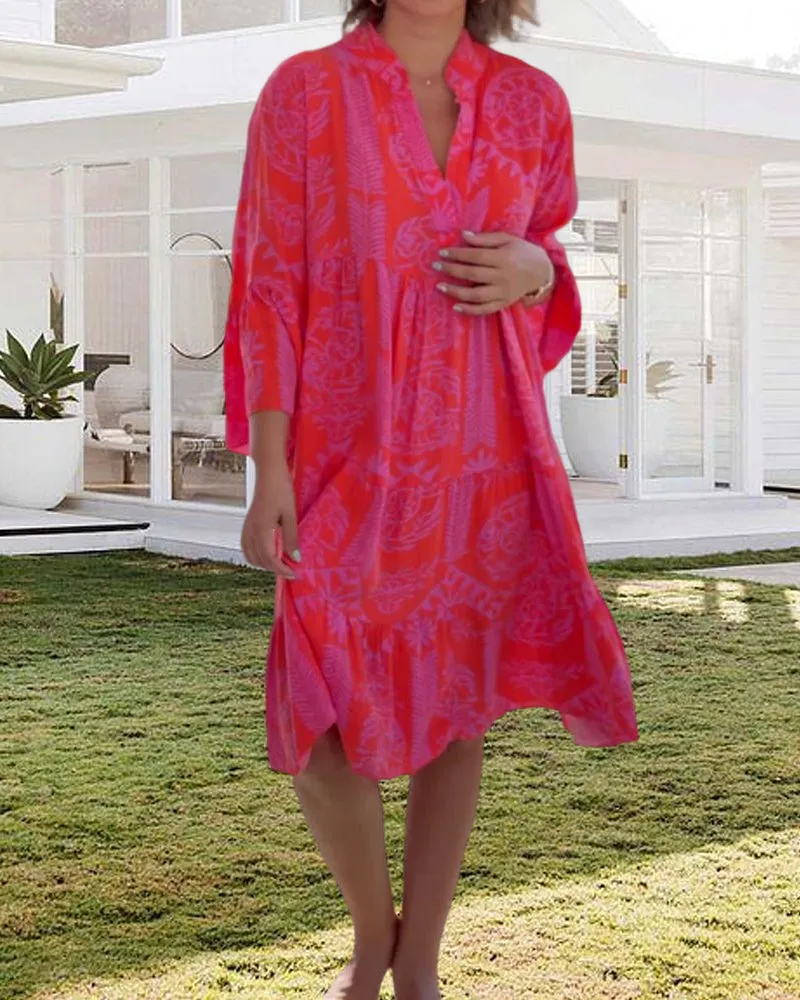 Teresa® | Sleeves And Geometric Boho Print