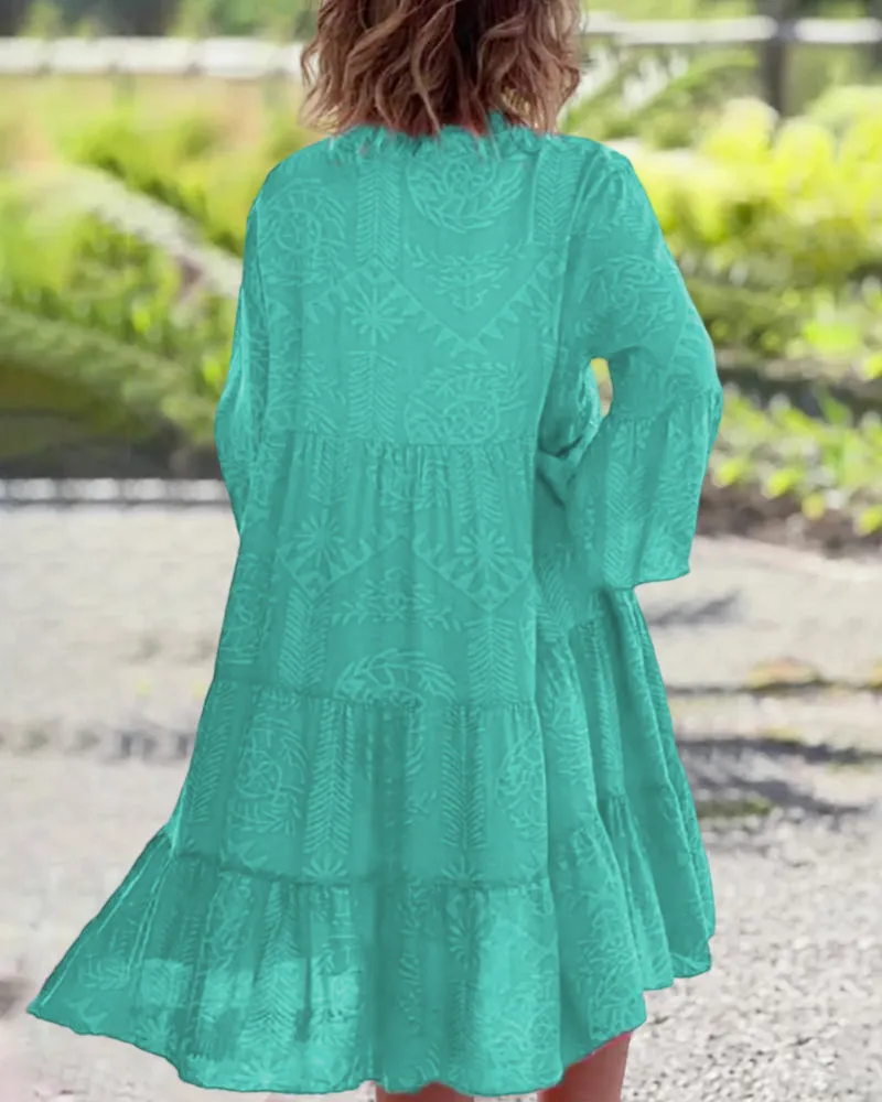 Teresa® | Sleeves And Geometric Boho Print