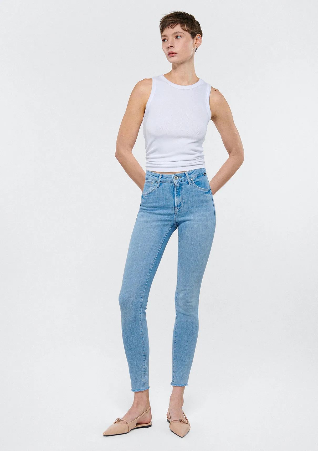 Tess Light Blue Glam Jean Pants