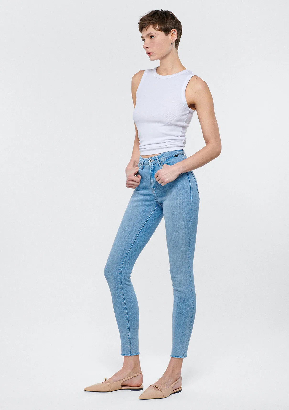 Tess Light Blue Glam Jean Pants