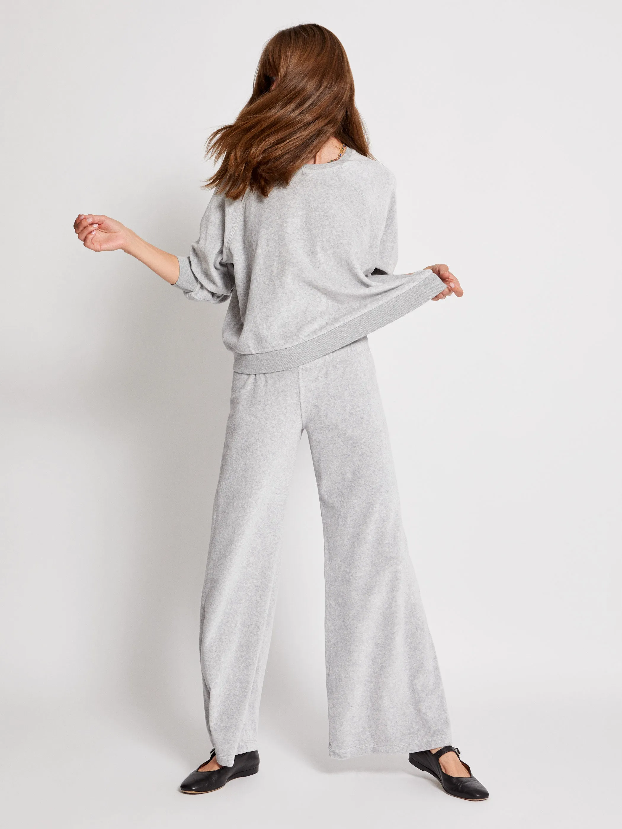The Lito Low Rise Flare Pants in Velour