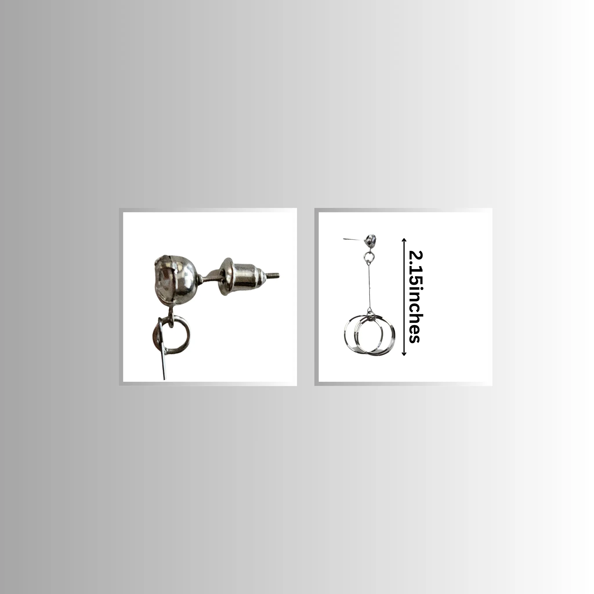 Three Rings Bar Drop Earrings
