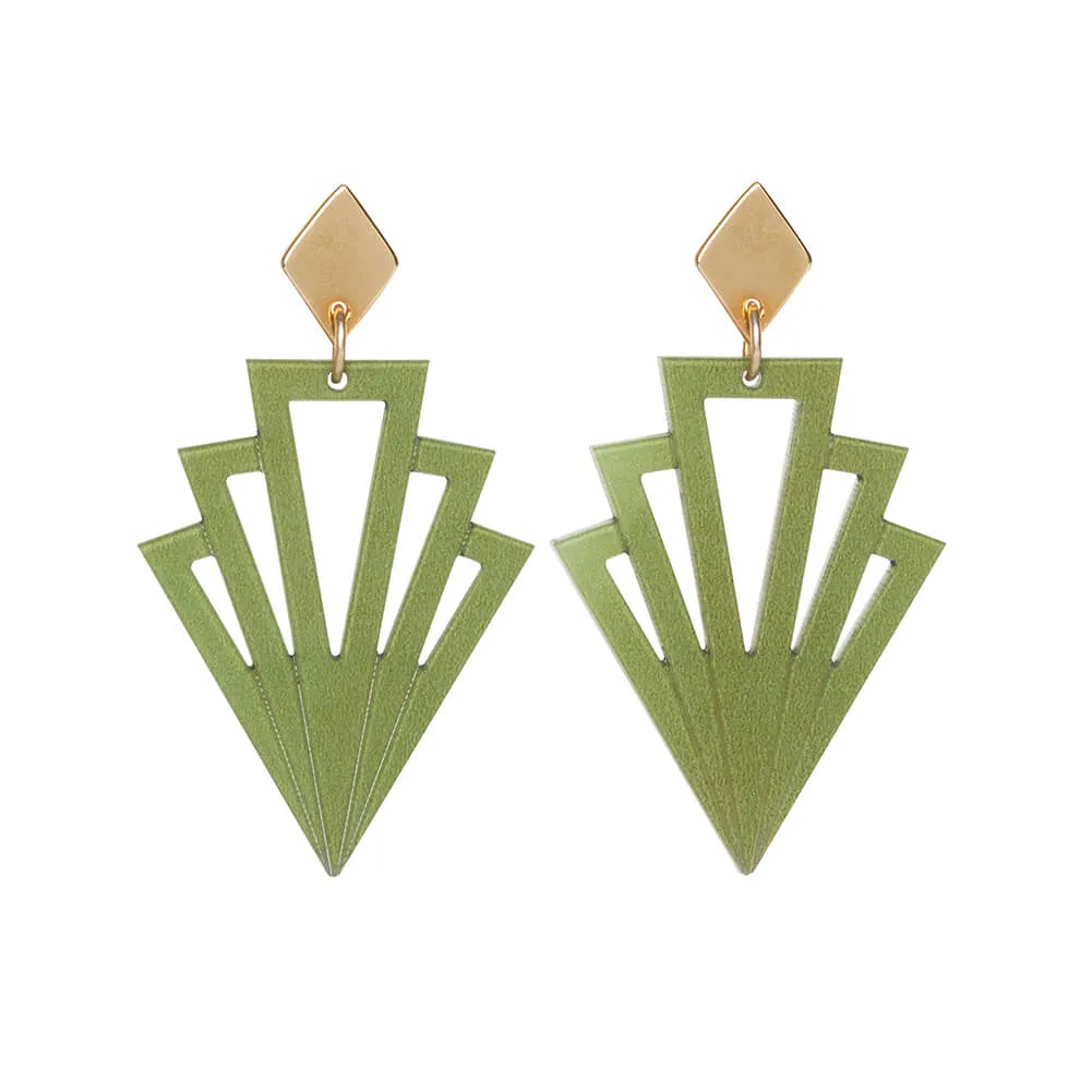 TooLally Gatsbys Earrings - Jade Stone