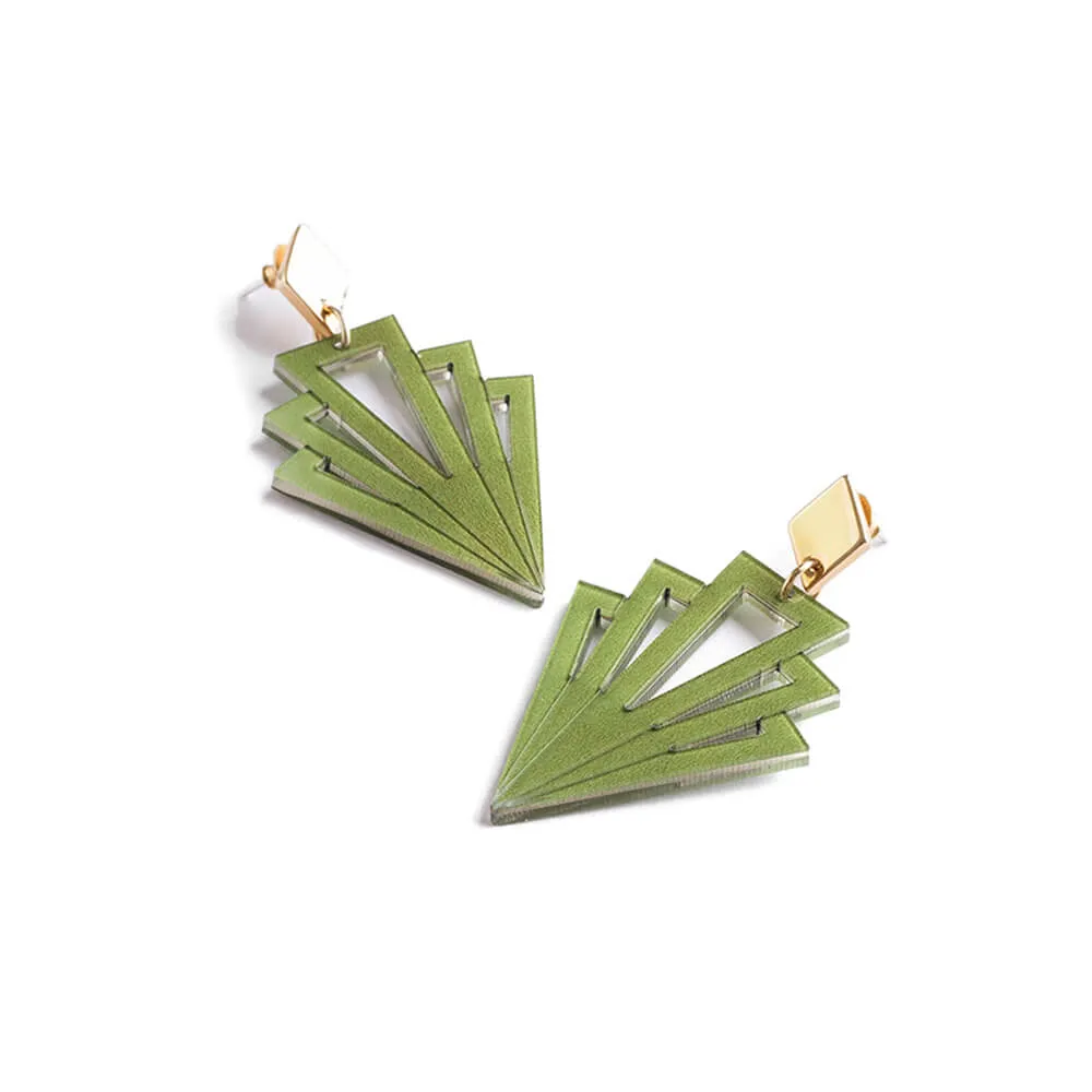 TooLally Gatsbys Earrings - Jade Stone