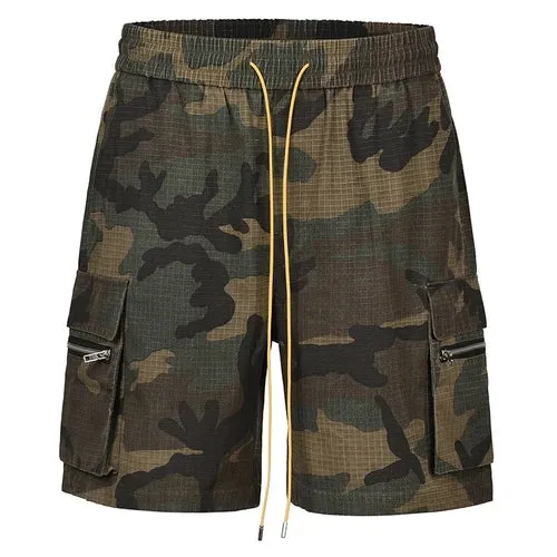 UncleDonJM Camouflage Drawstring Cargo Shorts