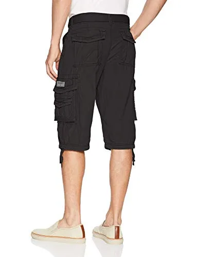 Unionbay Men's Cordova Belted Cargo Short Messenger - 36 - Black