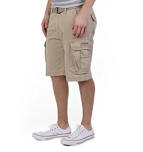 Unionbay Men's Survivor Belted Cargo Short, Desert, 38