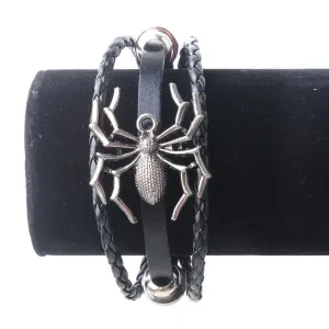 Unleash Your Inner Superhero with Vintage Hero Badge Super Spider Bracelets Leather Wristband