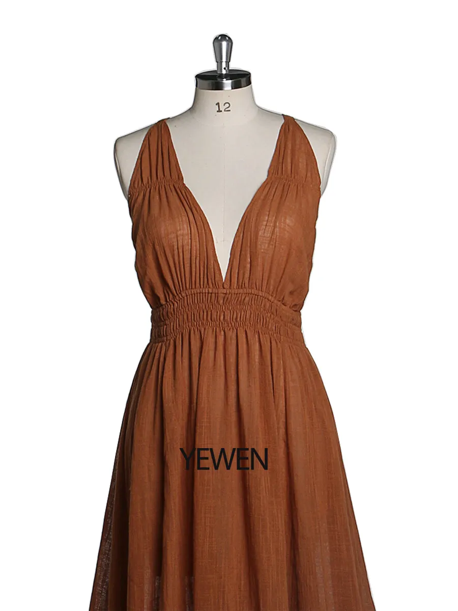 V Neck Evening Dresses Stretch Waist Photography Dresses Baby Shower Dress for Pregnant Woman YEWEN YD211009