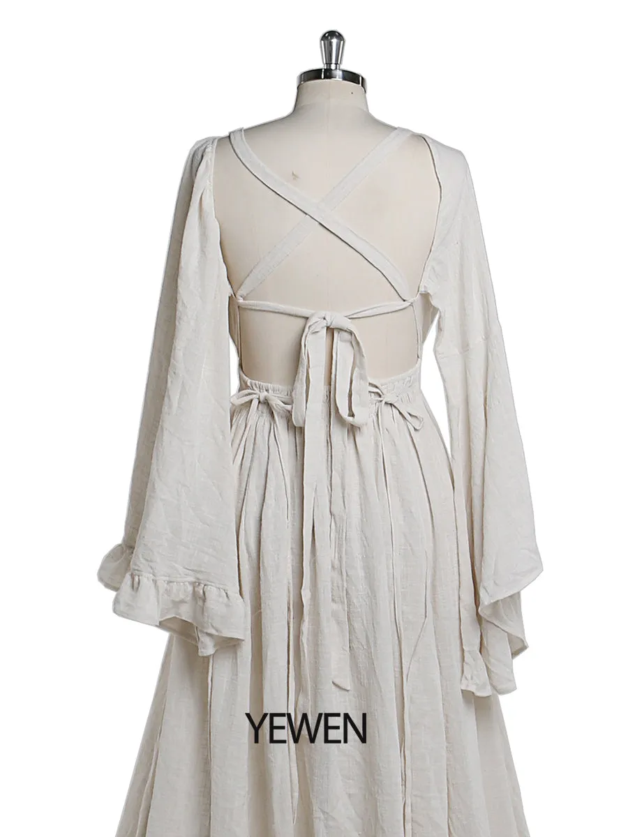 V Neck with 2 Different Style Sleeves Maternity Dresses for Photo Shoots Adjustable Waist Photography Pregnancy Dress for Baby Shower YEWEN YD211230