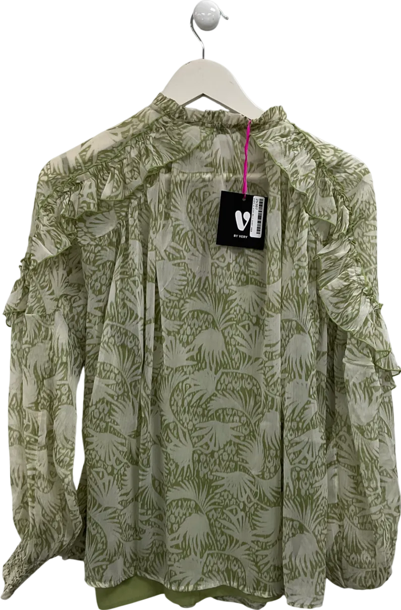 Very Green Sheer Blouse UK 12