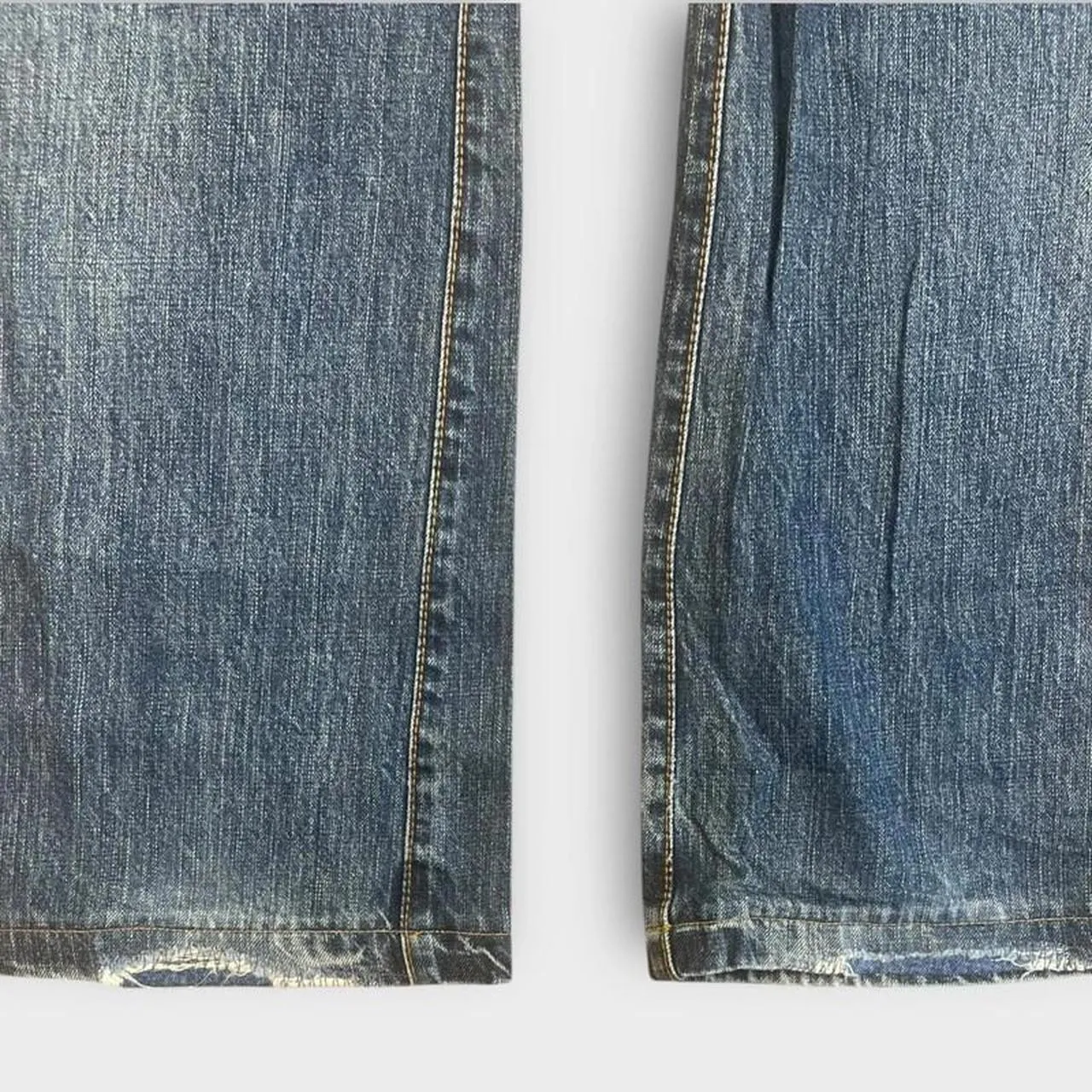 Vintage Oniari Japanese Denim Embroidered Straight Fit Jeans