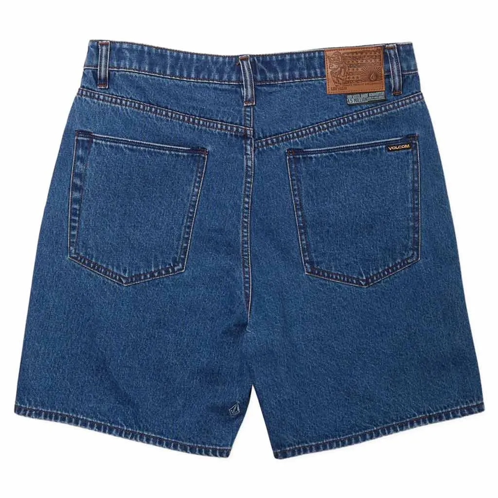 VOLCOM BILLOW DENIM SHORT - OLIVER MID BLUE