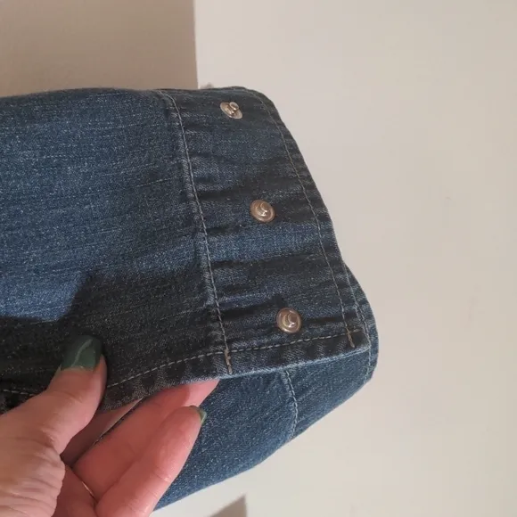 WE The Free Wide Leg High Waisted Open Side Blue Jeans 28