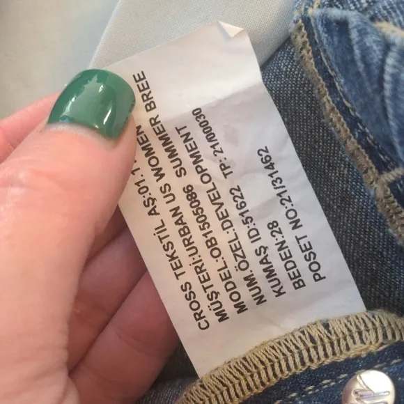 WE The Free Wide Leg High Waisted Open Side Blue Jeans 28