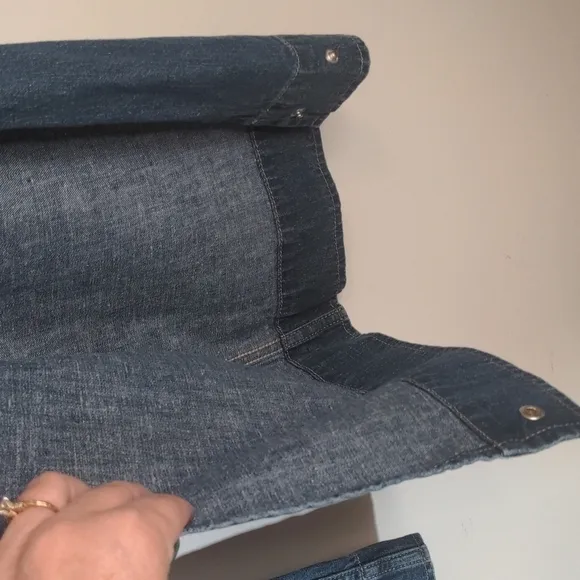 WE The Free Wide Leg High Waisted Open Side Blue Jeans 28