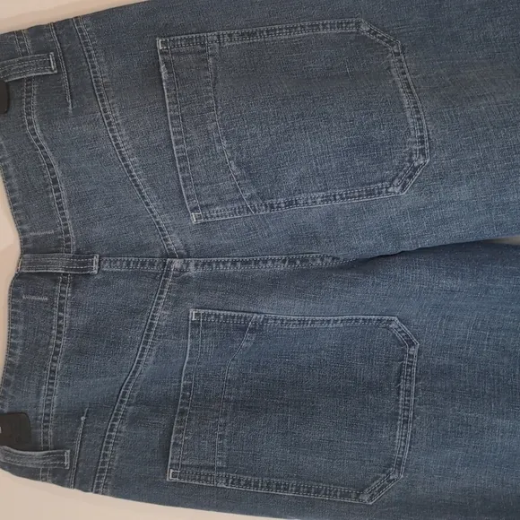 WE The Free Wide Leg High Waisted Open Side Blue Jeans 28