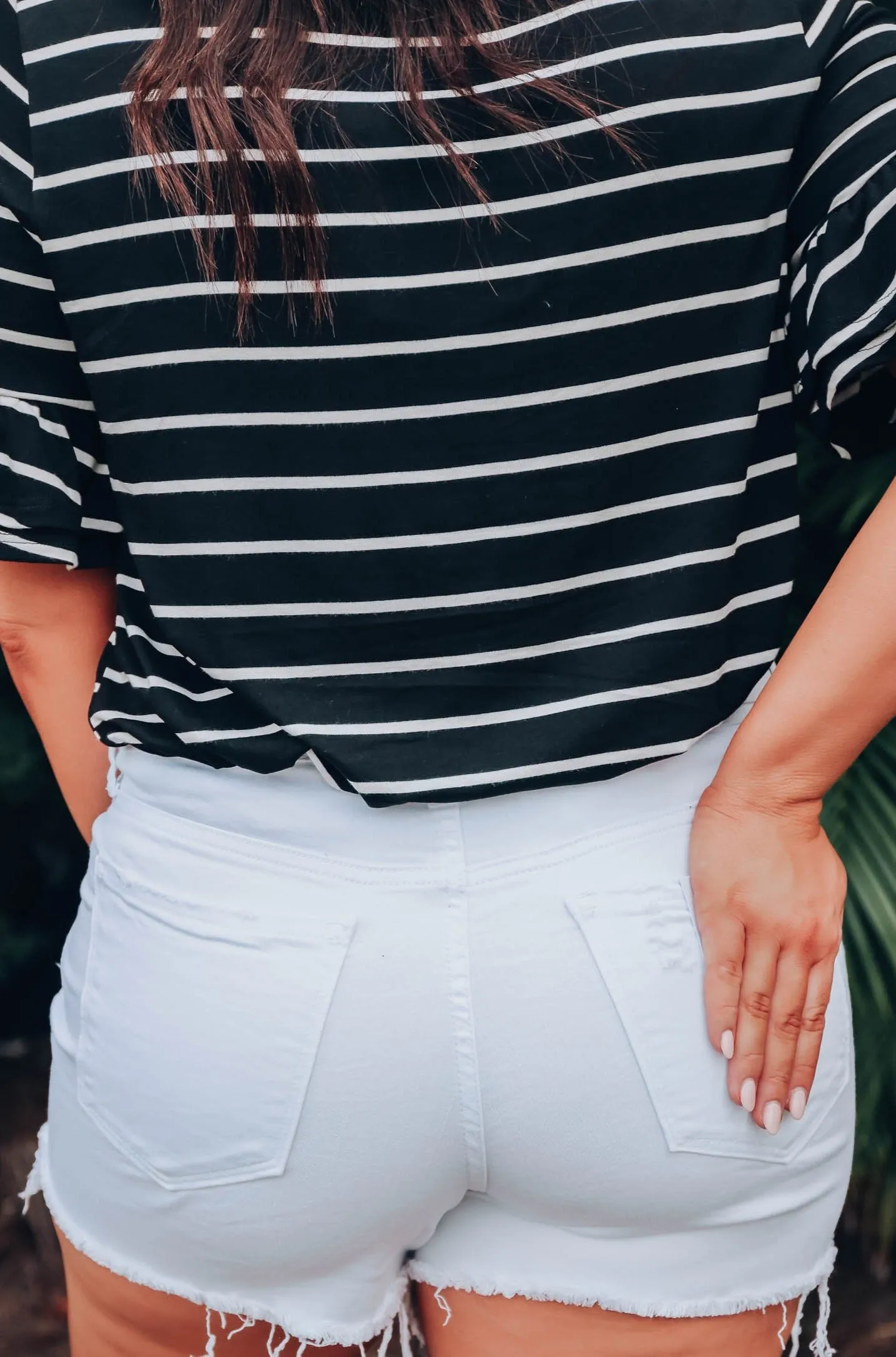 White Essence Denim Shorts