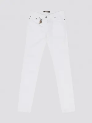 White Straight Leg Jeans