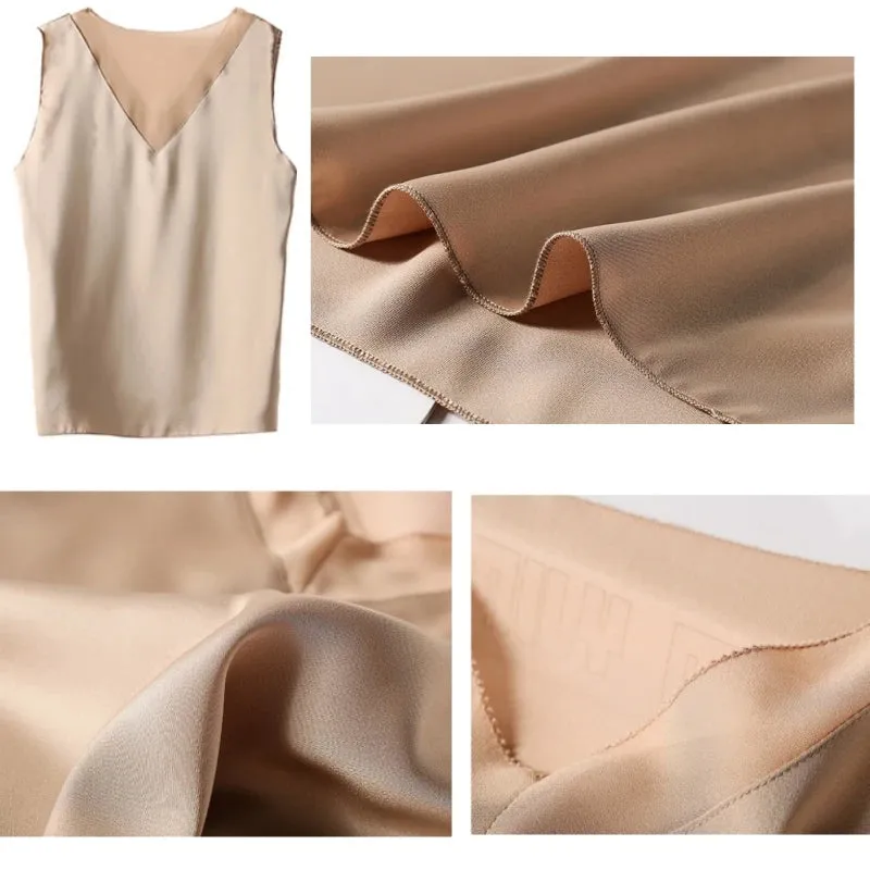 White Vintage Silk Tunic - Blouse for Women