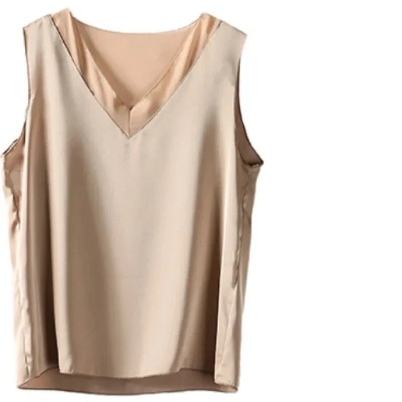White Vintage Silk Tunic - Blouse for Women
