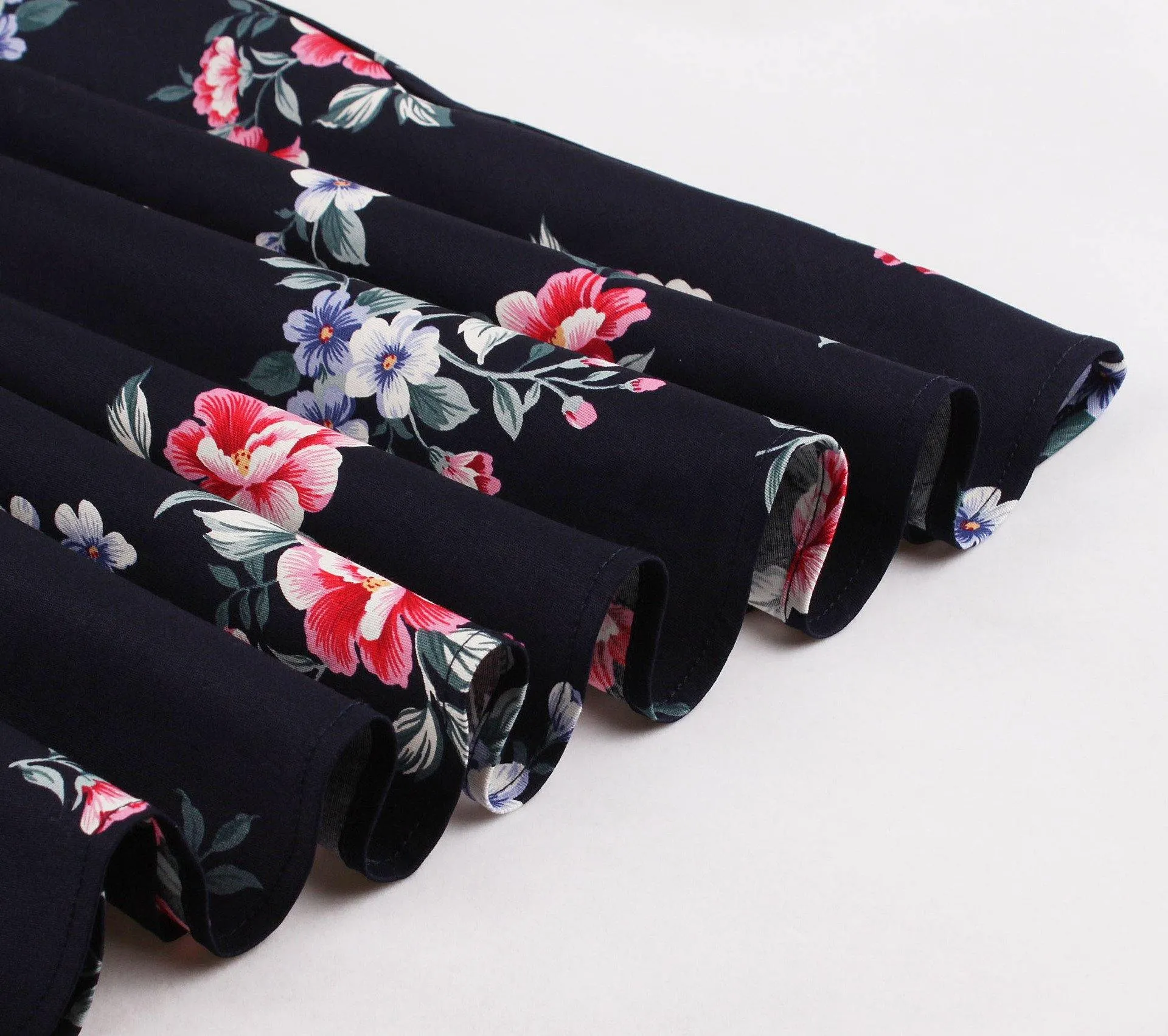 Women Summer Floral Print Retro Dresses